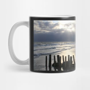 Evening mood on the beach in Blåvand, Denmark Mug